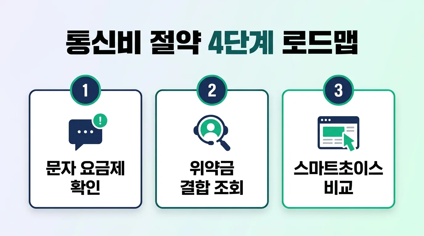 통신 3사 최적요금제 고지 대비 - 통신비 절약 4단계 실천 로드맵