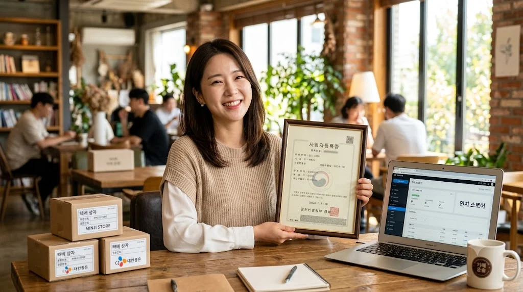 정식 인허가를 마치고 합법적이고 안전하게 온라인 쇼핑몰을 운영하는 창업가의 일상
