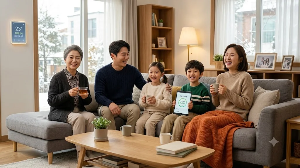 친환경 콘덴싱 보일러 설치 후 따뜻한 실내와 난방비 절감